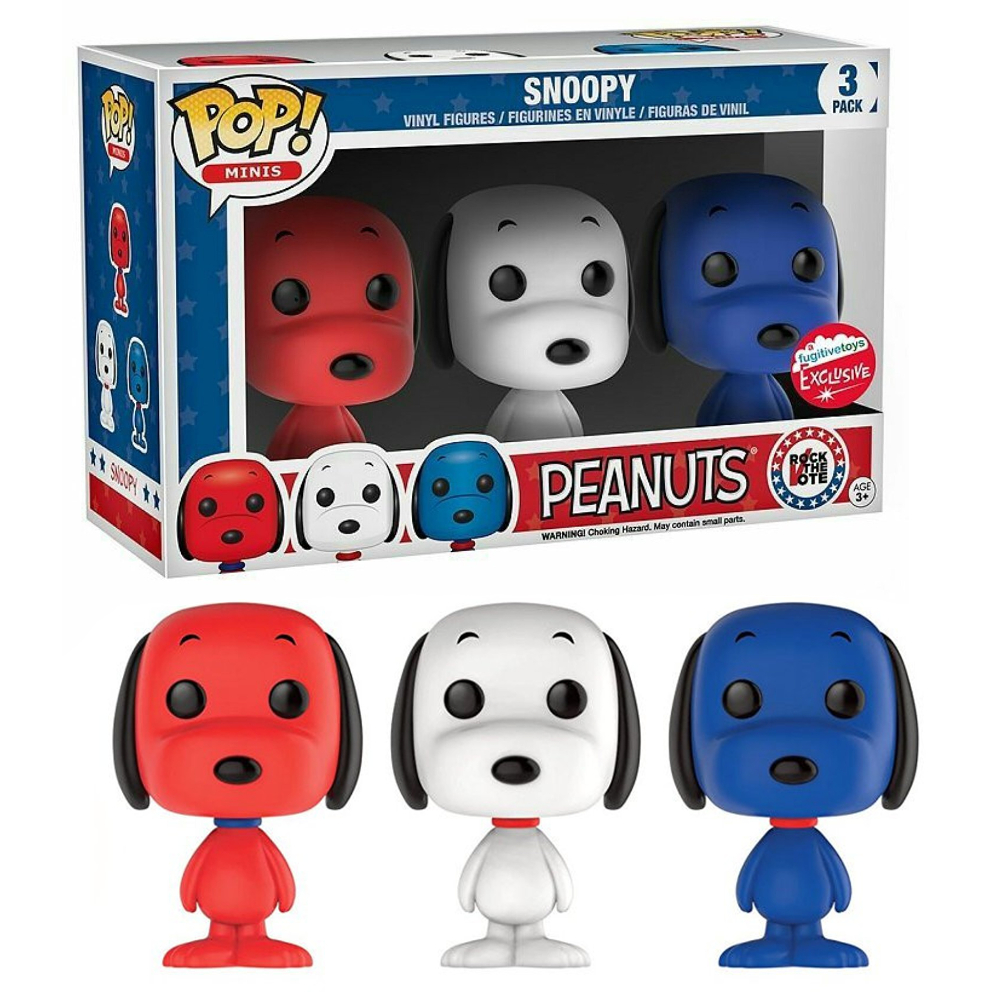 Funko Pop! Animation Peanuts Snoopy 3 Pack Exclusivo Original Moça do